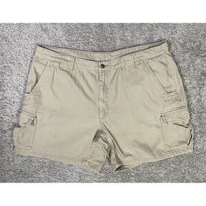 Duluth Flex Firehose Cargo Shorts Men's Sz 44 Beige 7" Heavy‎ Duty 76503